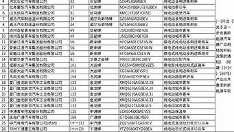 新能源汽车车型目录_新能源汽车车型目录查