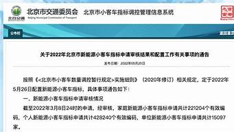 北京小汽车指标_北京小汽车指标查询网站官